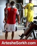 برگزاری تمرین نوبت صبح پرسپولیسی ها در سالن وزنه برگزاری تمرین نوبت صبح پرسپولیسی ها در سالن وزنه